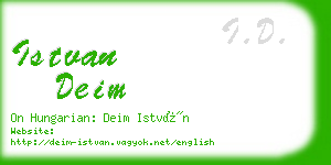 istvan deim business card